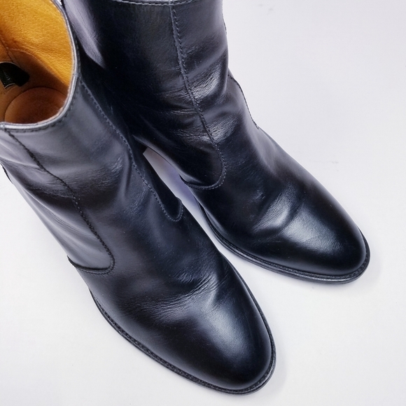 🌸 Madewell | Leather Ankle Heel Boots‎ 9 - Picture 7 of 13